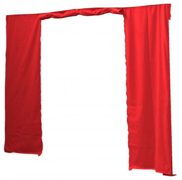 3m Seitenwand, Tür, rot, 450 g/m²