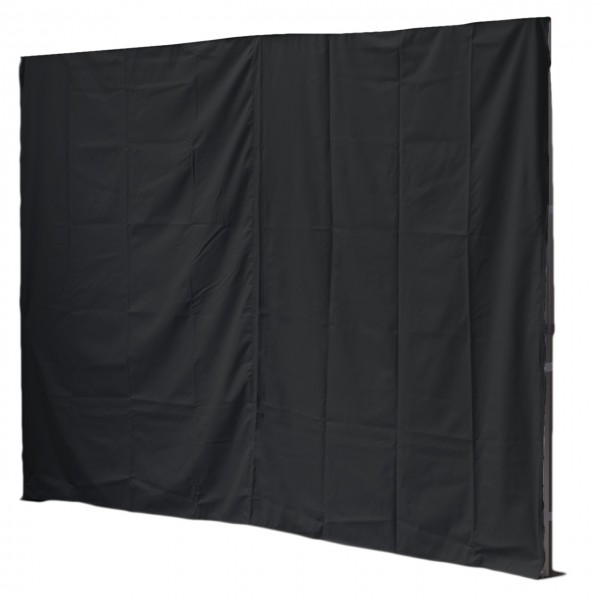 3m Seitenwand geschlossen, schwarz, 450 g/m²