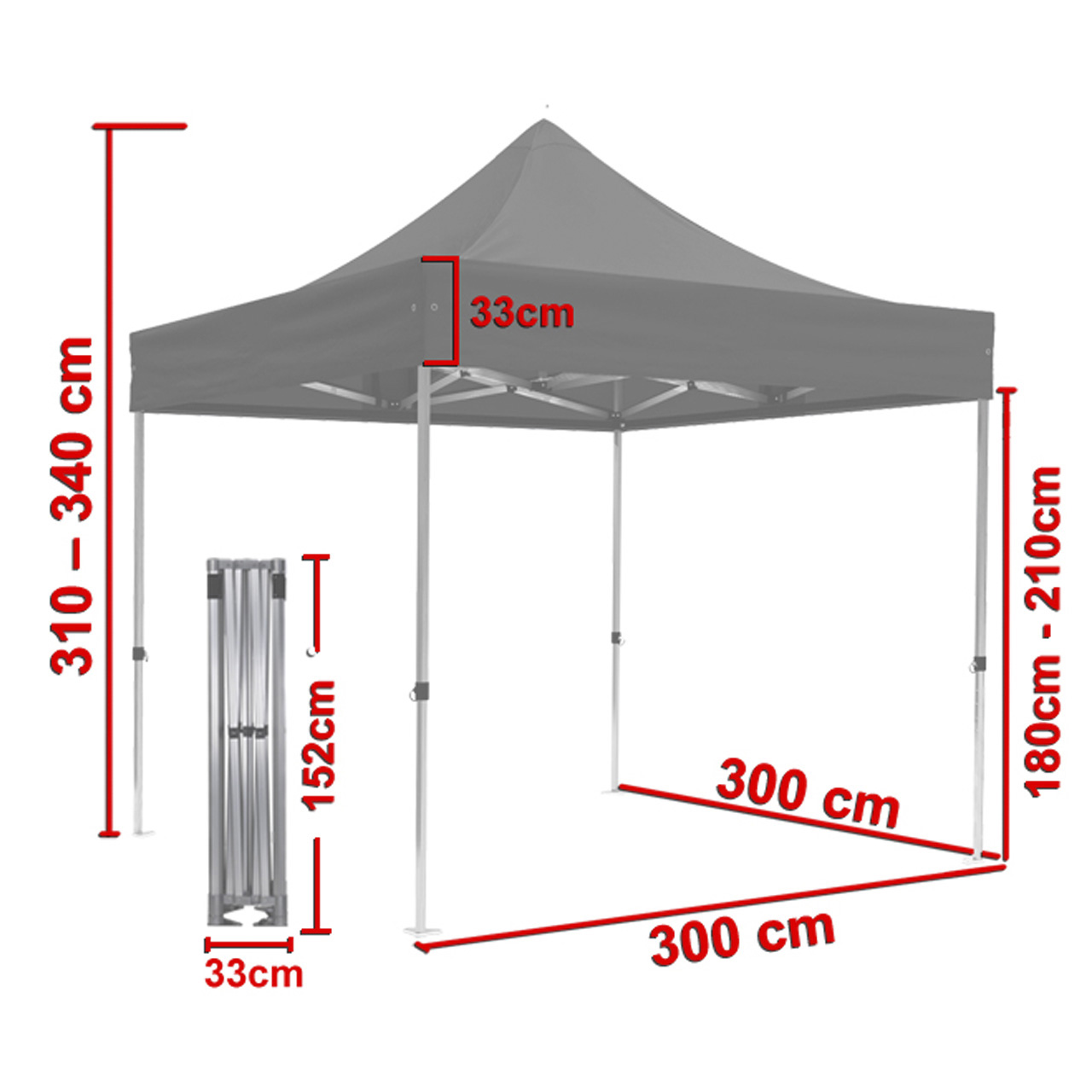 Abmessung-Faltpavillon-3x3-Profi-Plus