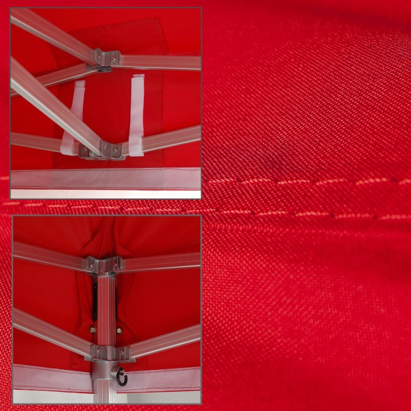 Duratent Faltpavillon, Hexa50, 3x3m, rot