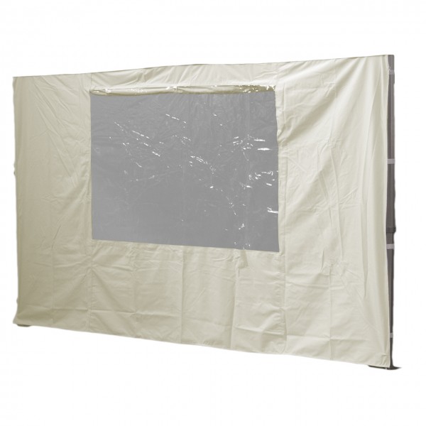 4,5m Seitenwand mit Fenster, beige, 300 g/m²