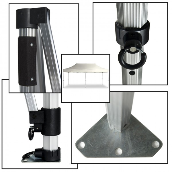 Duratent Faltpavillon, Hexa40, 3x6m, beige