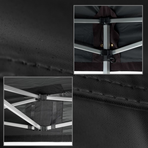 Duratent Faltpavillon, Hexa40, 3x4,5m, schwarz