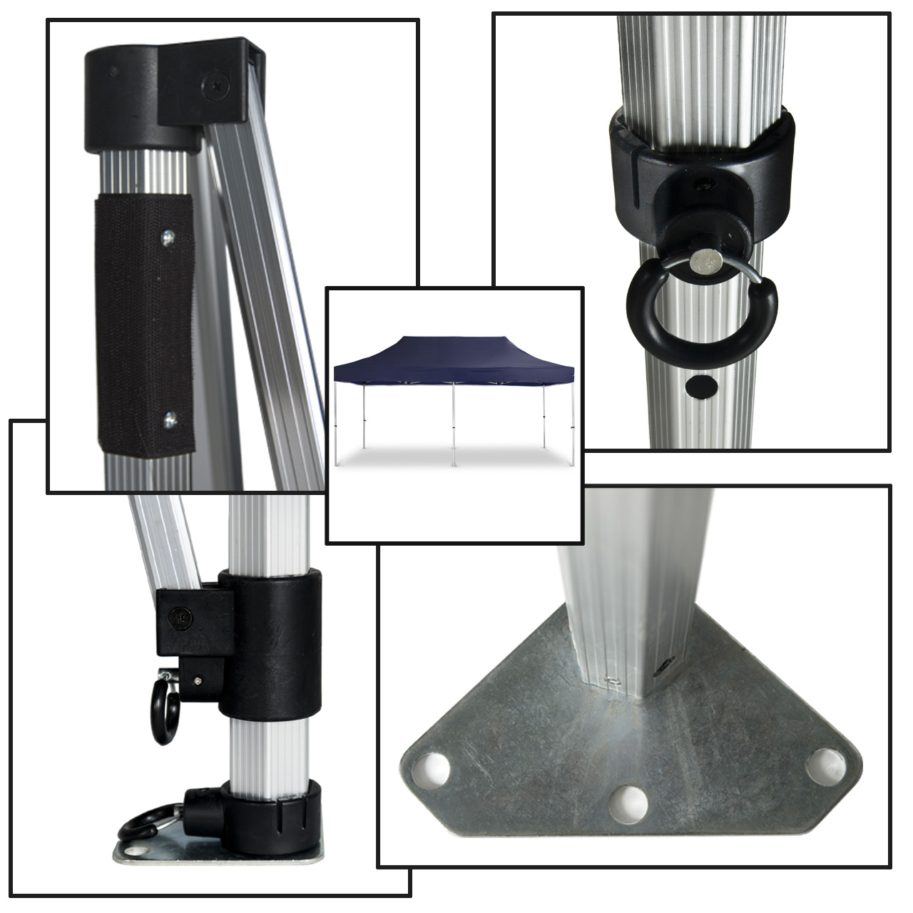 Faltpavillon-3x6-blau-Konstruktion