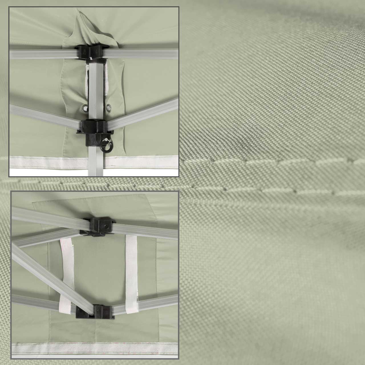 Faltpavillon-Dach-grau