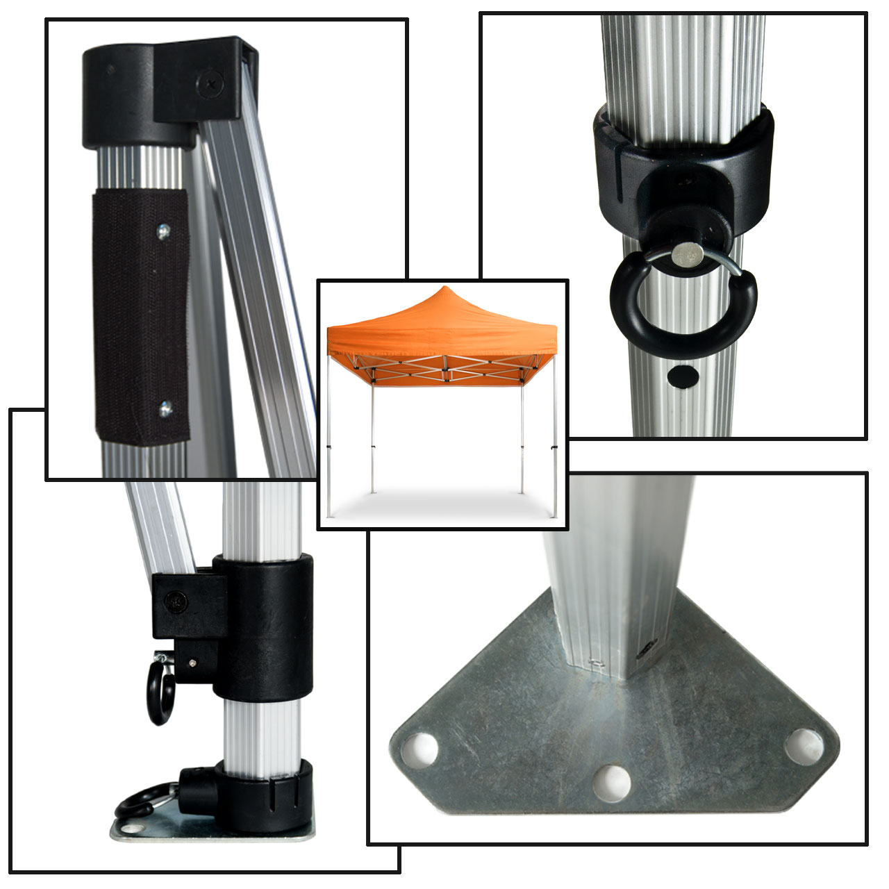 Faltpavillon-Konstruktion-40mm-orange