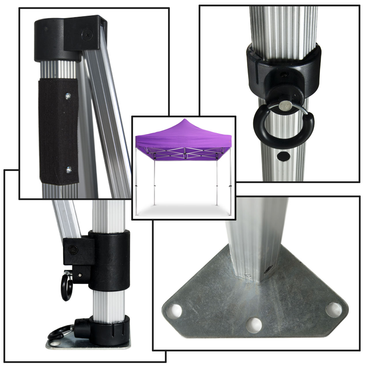 Faltpavillon-Lila-Konstruktion-40mm