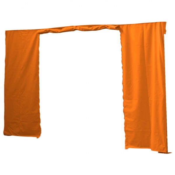3m Seitenwand mit Tür, orange, 300 g/m²