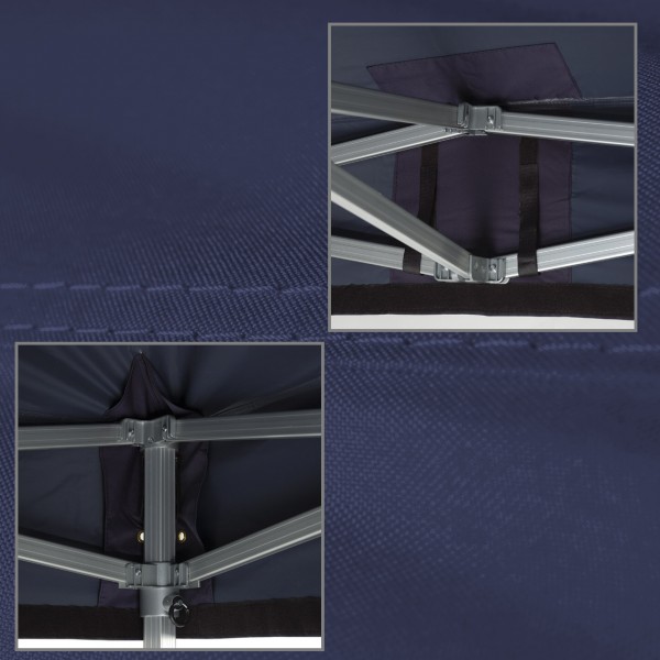 Duratent Faltpavillon, Hexa50, 3x6m, blau