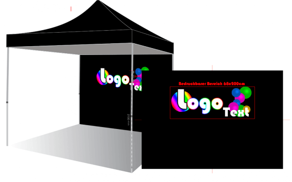 Logodruck Seitenwand