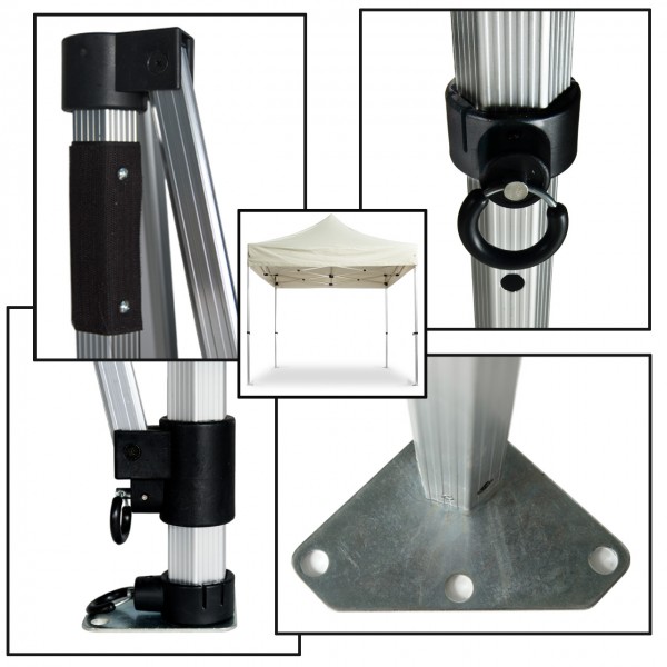 Duratent Faltpavillon, Hexa40, 3x3m, beige