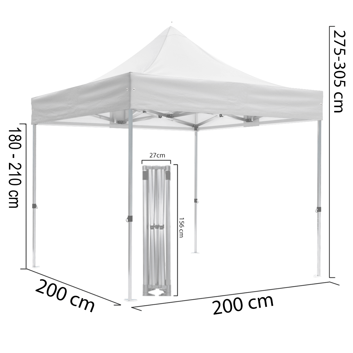 Duratent-Faltzelt-2x2m