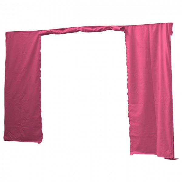 3m Seitenwand mit Tür, pink, 300 g/m²