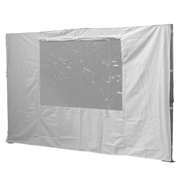 4,5m Seitenwand mit Fenster, weiß, 300 g/m²