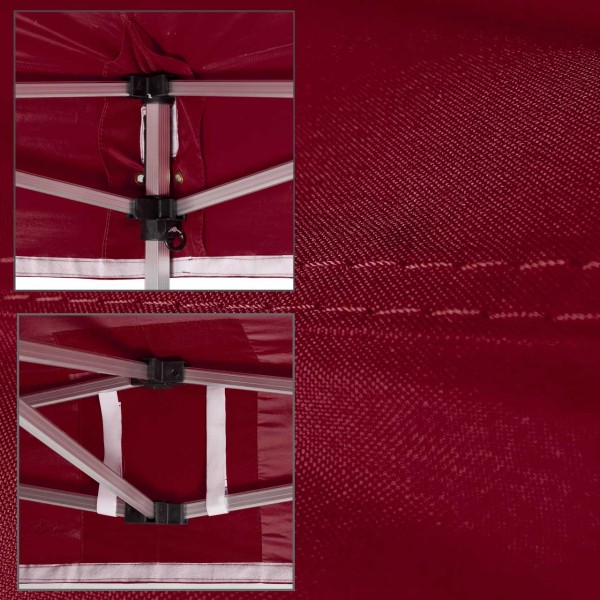 Duratent Faltpavillon, Hexa40, 3x3m, burgund