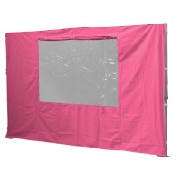 3m Seitenwand mit Fenster, pink, 300 g/m² 3m Seitenwand mit Fenster, pink, 300 g/m²